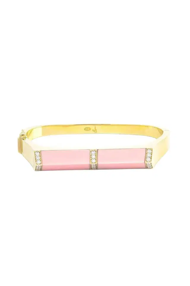 Jenna Blake Coral Diamond Pyramid Bangle