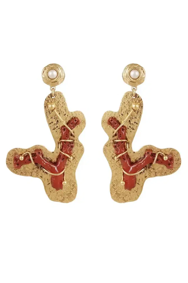 Gas Bijoux Coral Formentera Earrings