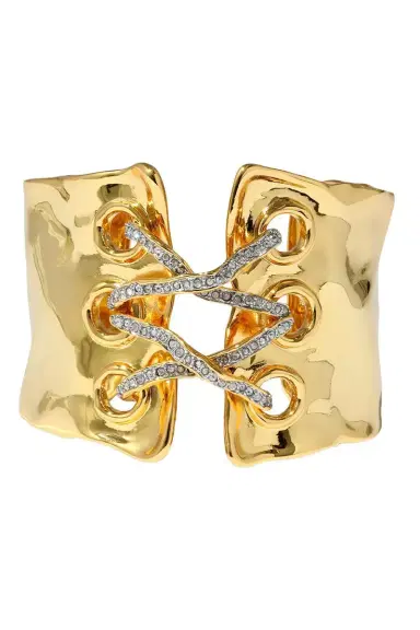 ALEXIS BITTAR Crystal Lace Up Solanales Cuff Braclet | Thumbnail 1 ALEXIS BITTAR Crystal Lace Up Solanales Cuff Braclet | Thumbnail 1