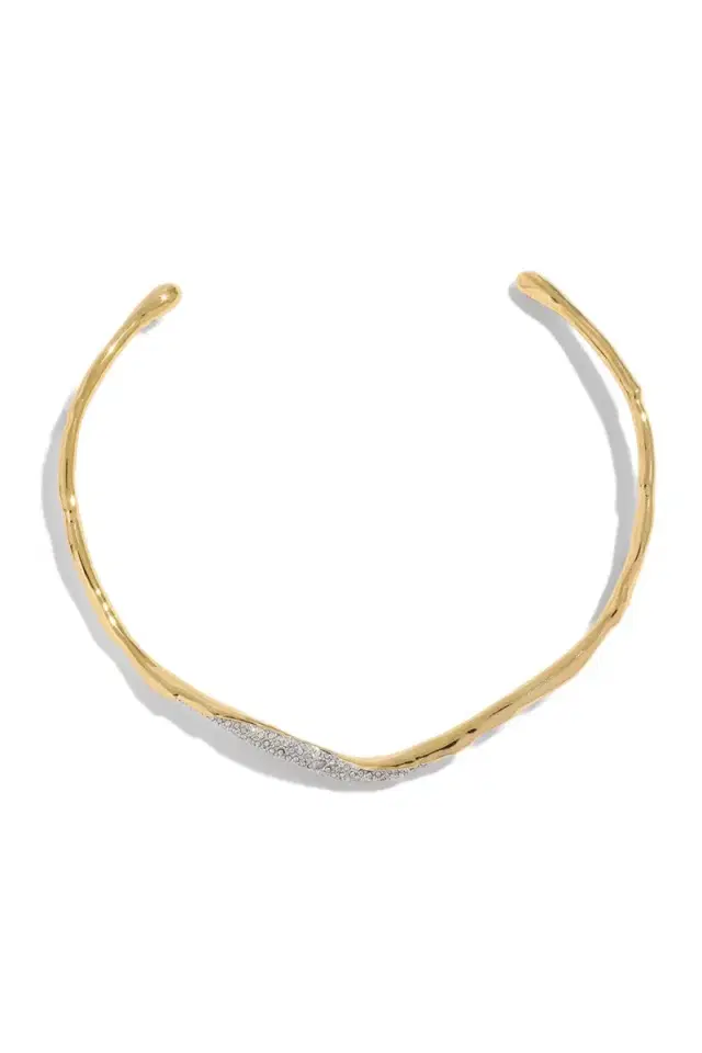 ALEXIS BITTAR Crystal Solanales Skinny Collar Necklace