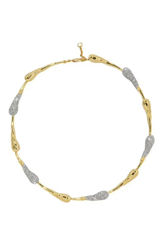 ALEXIS BITTAR Crystal Teardrop Solanales Riviera Necklace