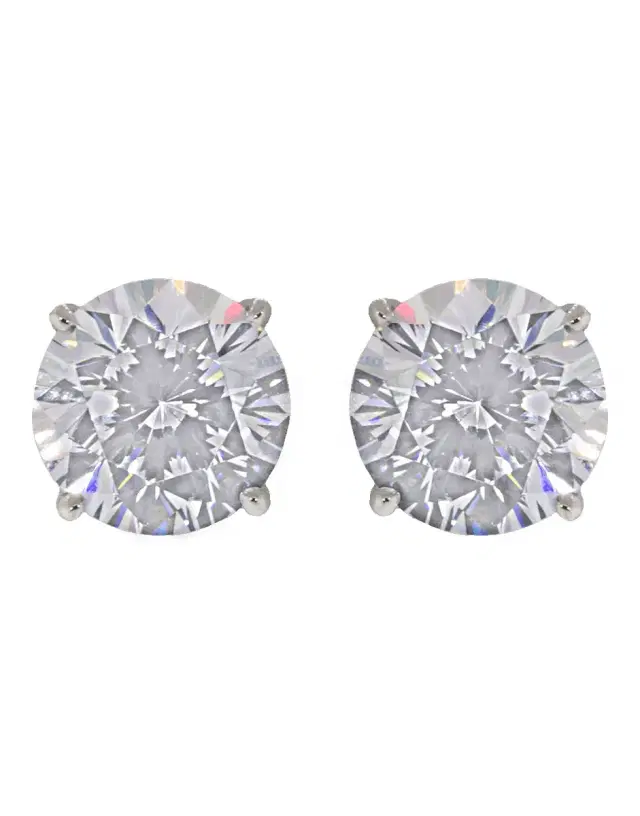 FANTASIA by DESERIO Cubic Zirconia Round Stud Earrings