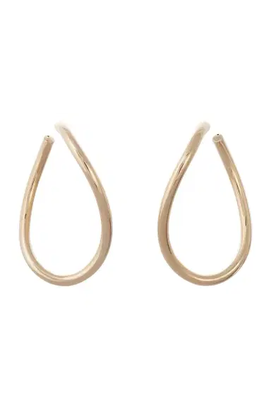 SIDNEY GARBER Curved Opal Hoop Earrings | Thumbnail 1