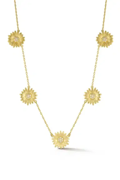 TANYA FARAH Daisy 5 Station Diamond Necklace | Thumbnail 1
