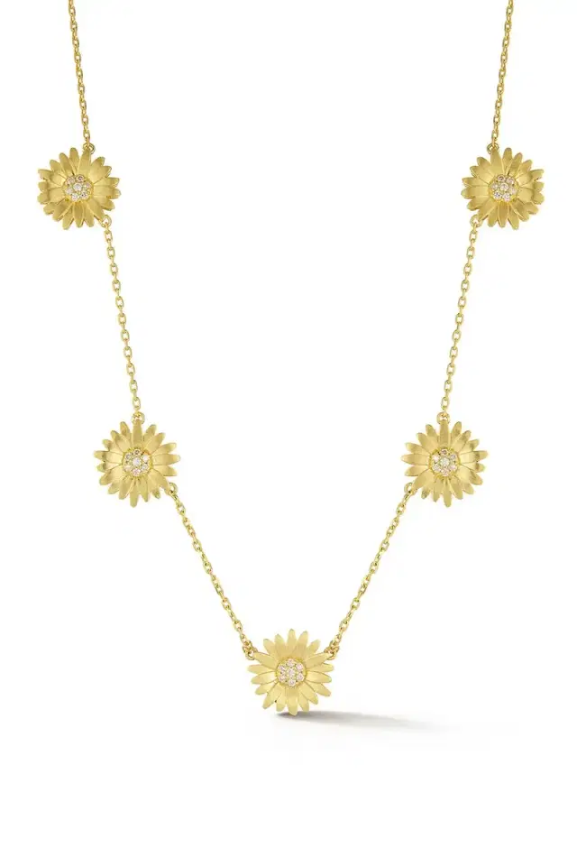 TANYA FARAH Daisy 5 Station Diamond Necklace