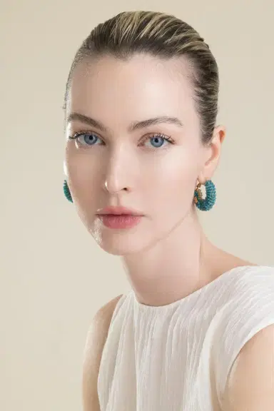 Gas Bijoux Dark Blue Small Izzia Earrings | Thumbnail 2