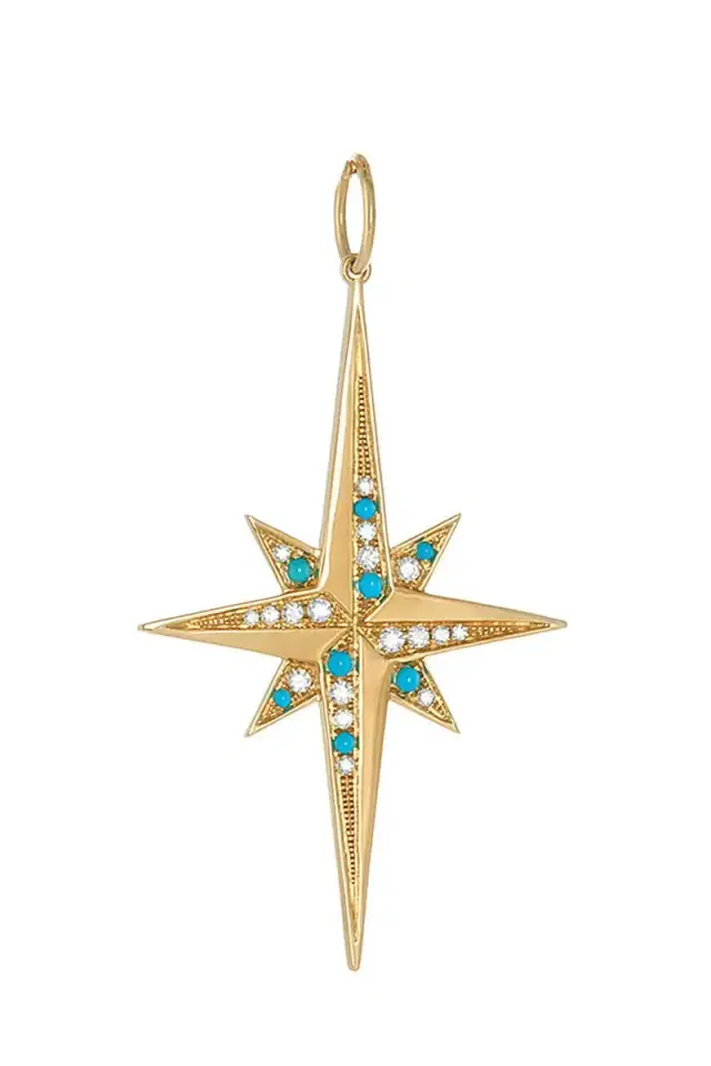 DEVON WOODHILL Deluxe Turquoise Diamond Stellar Pendant