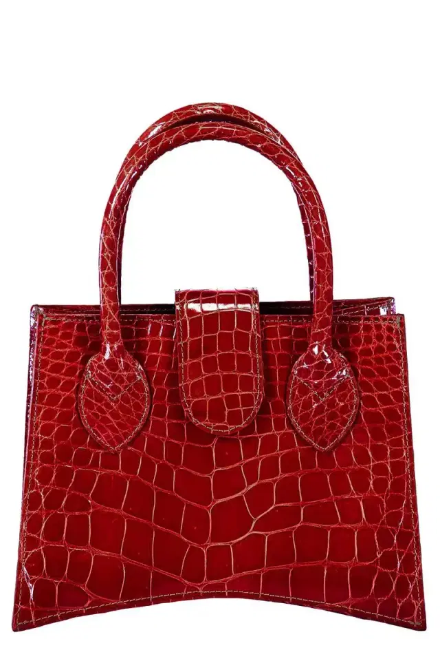 ANGELA ALVAREZ Demi Arco Bag - Fire Red