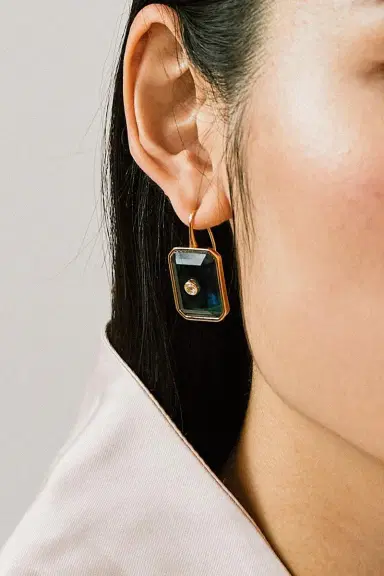 Lizzie Fortunato Denim Tile Earrings | Thumbnail 2 Lizzie Fortunato Denim Tile Earrings | Thumbnail 2