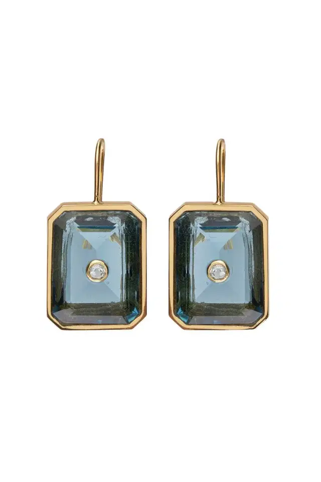 Denim Tile Earrings