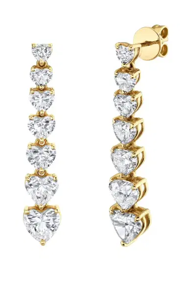 SHAY JEWELRY Diamond 7 Heart Drop Earrings | Thumbnail 1 SHAY JEWELRY Diamond 7 Heart Drop Earrings | Thumbnail 1