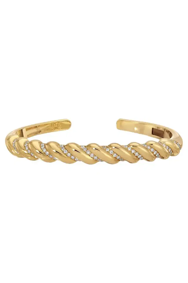 Jenna Blake Diamond 70s Bangle Bracelet