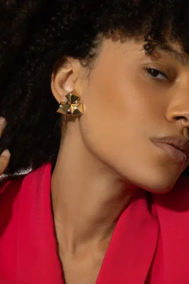 ALETTO BROTHERS Diamond Accent Piramide Triple Earrings | Thumbnail 4