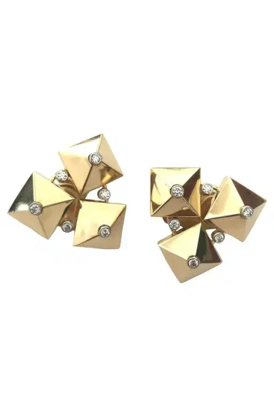 ALETTO BROTHERS Diamond Accent Piramide Triple Earrings | Thumbnail 1