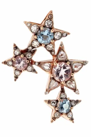 Selim Mouzannar Diamond and Aquamarine Stars Earring | Thumbnail 1 Selim Mouzannar Diamond and Aquamarine Stars Earring | Thumbnail 1