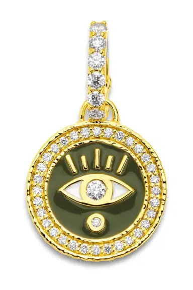 BUDDHA MAMA Diamond Army Evil Eye Pendant | Thumbnail 1