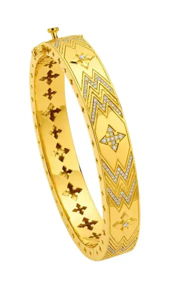 BUDDHA MAMA Diamond Arrow Cross Bangle Bracelet | Thumbnail 1