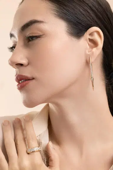 Uniform Object Diamond Axle Earrings | Thumbnail 3
