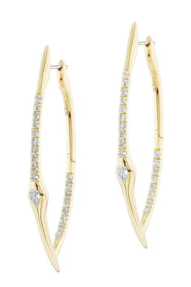 Uniform Object Diamond Axle Earrings