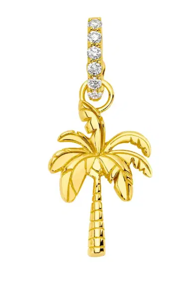 BUDDHA MAMA Diamond Baby Puffy Palm Tree Pendant | Thumbnail 1