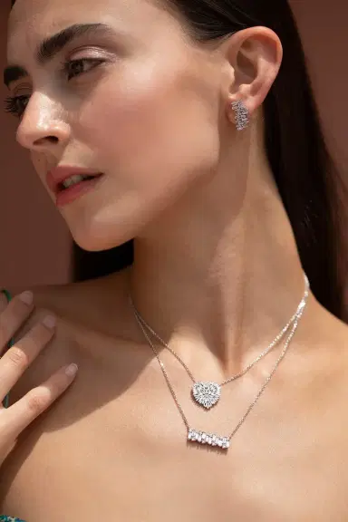 Suzanne Kalan Diamond Baguette Bar Necklace | Thumbnail 2