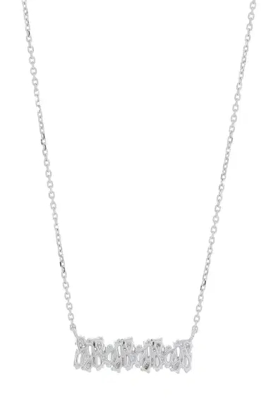 Suzanne Kalan Diamond Baguette Bar Necklace | Thumbnail 3