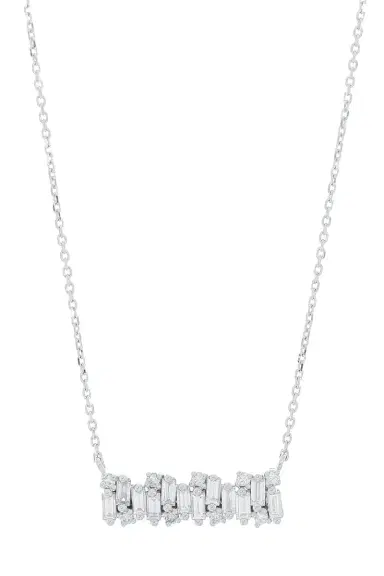 Suzanne Kalan Diamond Baguette Bar Necklace | Thumbnail 1