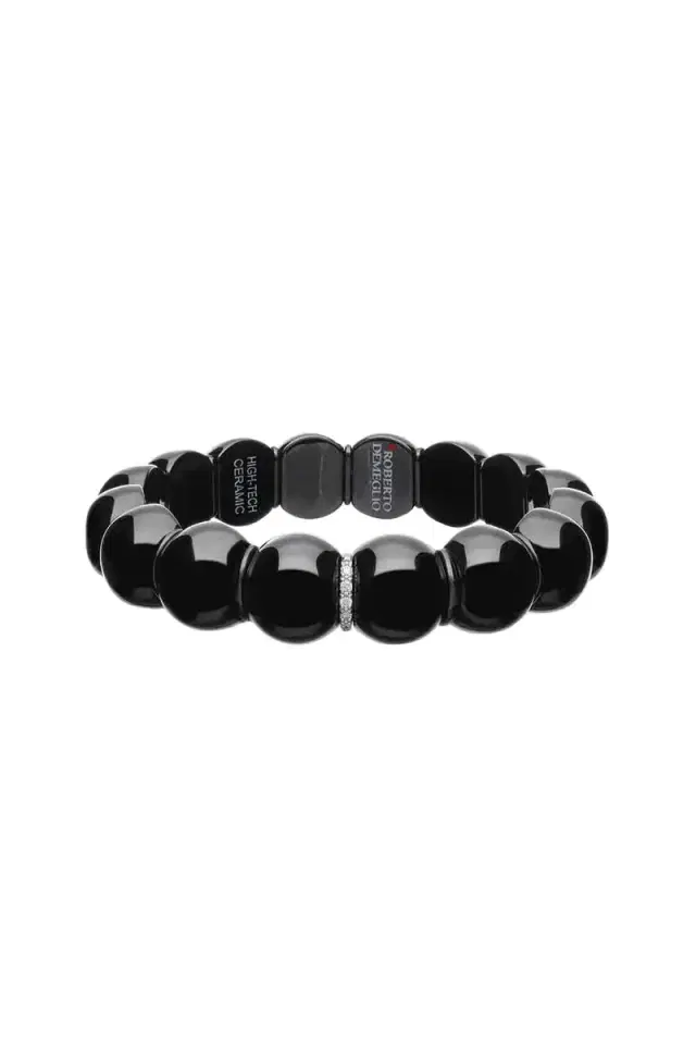 ROBERTO DEMEGLIO Diamond Bar Black Dama Bracelet