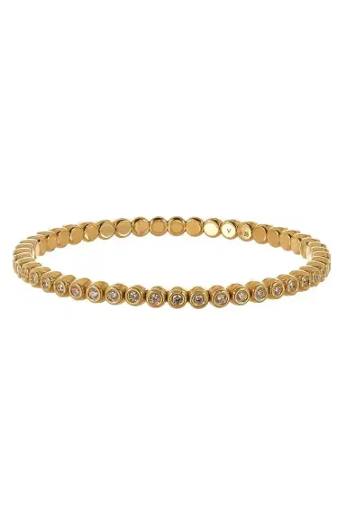ROBERTO DEMEGLIO Diamond Bezel Extensible Stretch Bracelet - Yellow Gold | Thumbnail 1