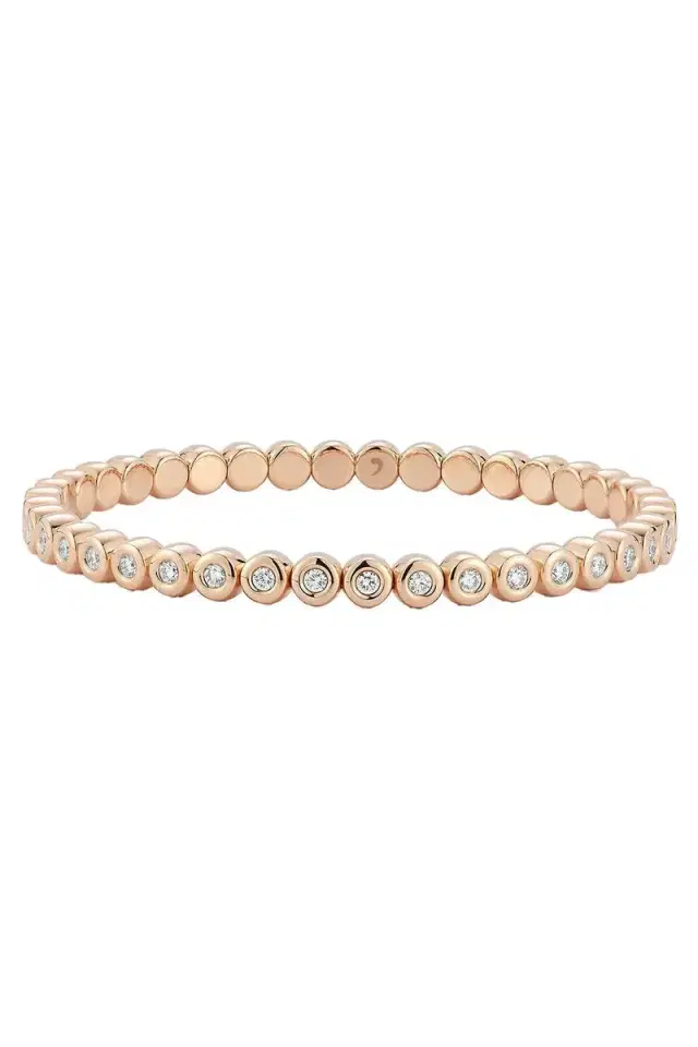 ROBERTO DEMEGLIO Diamond Bezel Stretch Bracelet