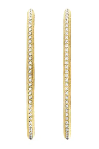 NANIS Diamond Big Oval Libera Icon Hoop Earrings | Thumbnail 4