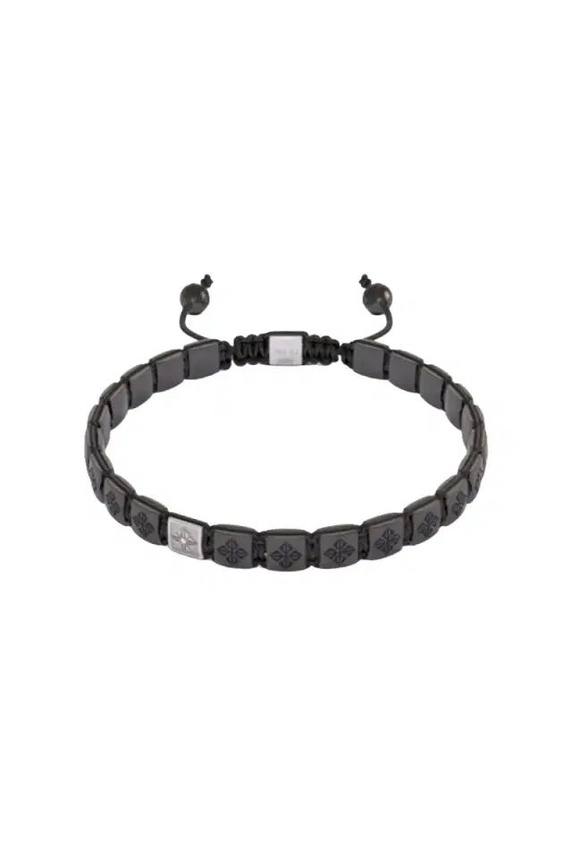 SHAMBALLA JEWELS Diamond Black Lock Bracelet