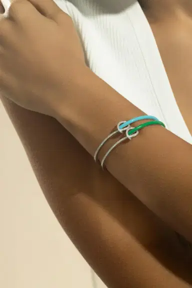 ANDREOLI Diamond Blue Knot Bracelet | Thumbnail 4