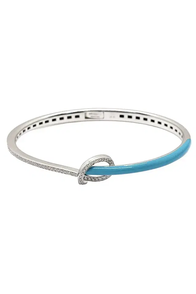 ANDREOLI Diamond Blue Knot Bracelet