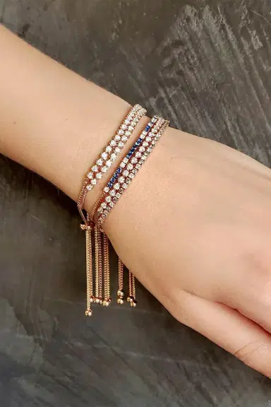GRAZIELA Diamond Bolo Bracelet - Rose Gold | Thumbnail 2