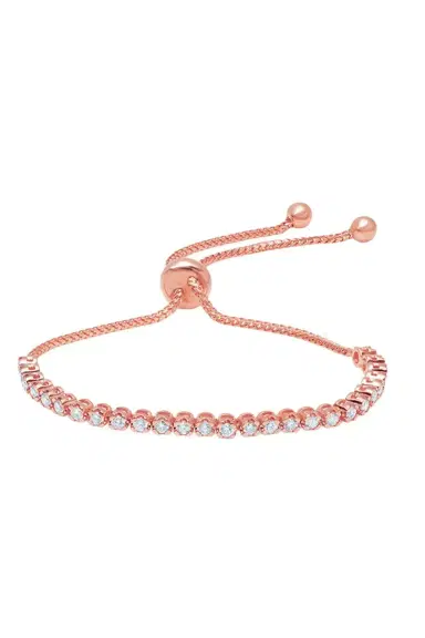 GRAZIELA Diamond Bolo Bracelet - Rose Gold | Thumbnail 1