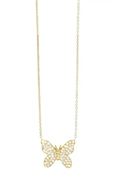 Sydney Evan Diamond Butterfly Necklace | Thumbnail 1 Sydney Evan Diamond Butterfly Necklace | Thumbnail 1