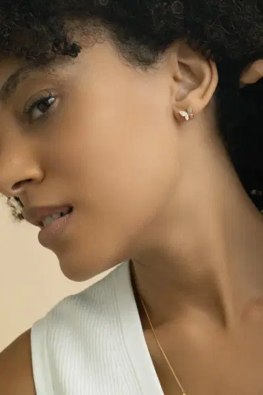 LISA NIK Diamond Butterfly Stud Earrings | Thumbnail 4 LISA NIK Diamond Butterfly Stud Earrings | Thumbnail 4