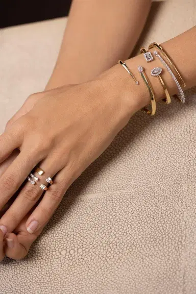 YEPREM Diamond Bypass Bracelet | Thumbnail 4
