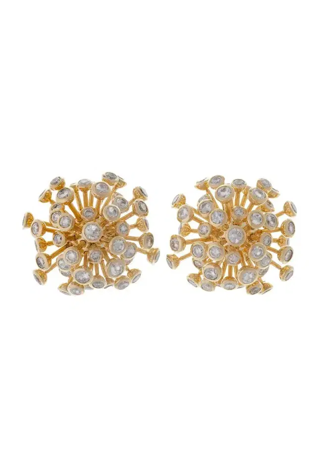 DENISE CASSOU Diamond Cell Stud Earrings