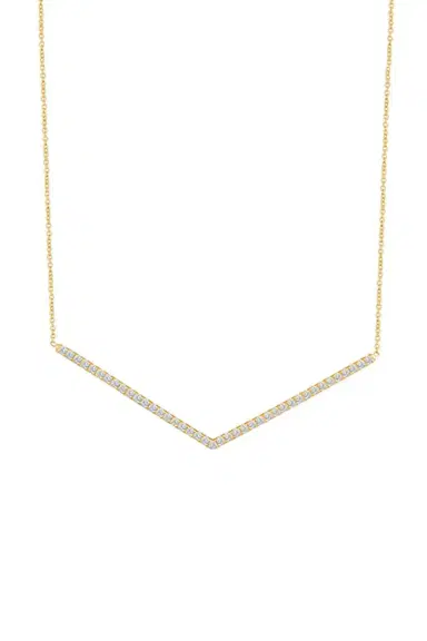 LISA NIK Diamond Chevron Necklace | Thumbnail 1