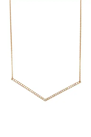 LISA NIK Diamond Chevron Necklace | Thumbnail 1