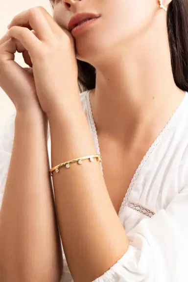 TAMARA COMOLLI Diamond Classic Gypsy Bangle Bracelet | Thumbnail 3