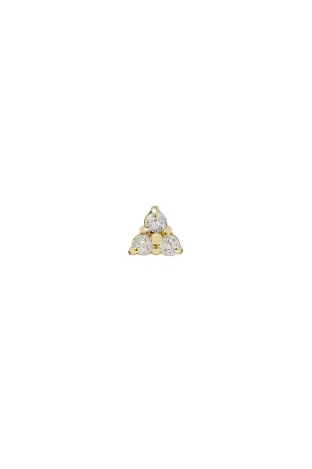Anzie Diamond Cléo Trio Triangle Cluster Stud Earring