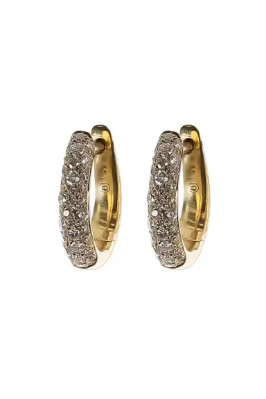 Octavia Elizabeth Diamond Cobblestone Petite Hoop Earrings | Thumbnail 1