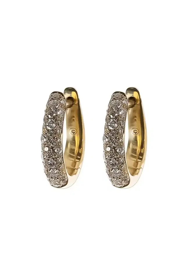 Octavia Elizabeth Diamond Cobblestone Petite Hoop Earrings