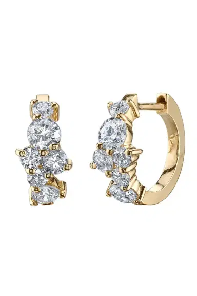 Sydney Evan Diamond Cocktail Huggie Earrrings | Thumbnail 1