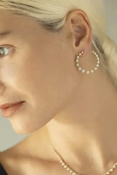 Jade Trau Diamond Crescent Hoops | Thumbnail 2 Jade Trau Diamond Crescent Hoops | Thumbnail 2