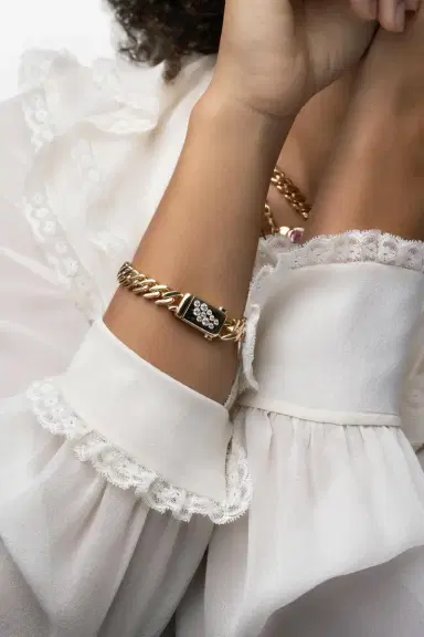 Uniform Object Diamond Curb Chain Bracelet | Thumbnail 6
