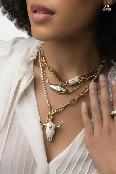Uniform Object Diamond Curb Chain Necklace | Thumbnail 3 Uniform Object Diamond Curb Chain Necklace | Thumbnail 3